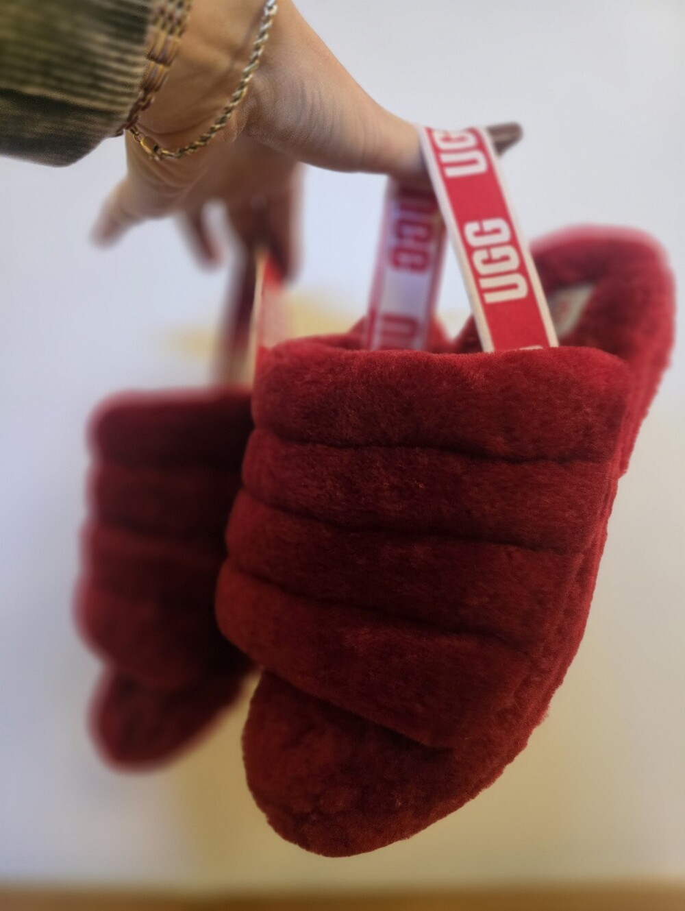 UGG Chunky Red Sling-back Slipper Size 10